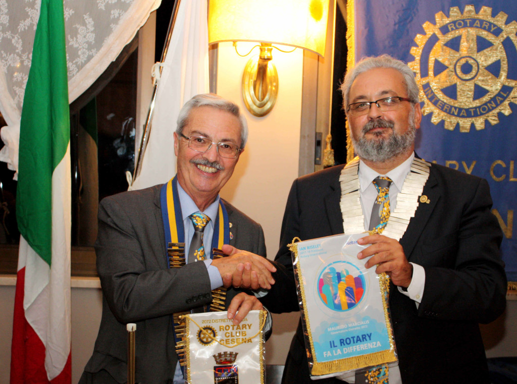 Maurizio Marcialis, Governatore del Distretto 2072, in visita al Rotary Cesena