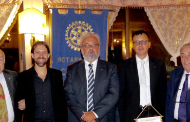 da sinistra, Pier Luigi Pagliarani, Antonio Riva, Giorgio Babbini, Luigi Angelini e Domenico Scarpellini